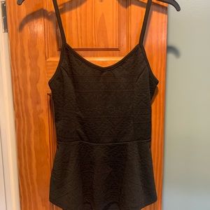 Black peplum top